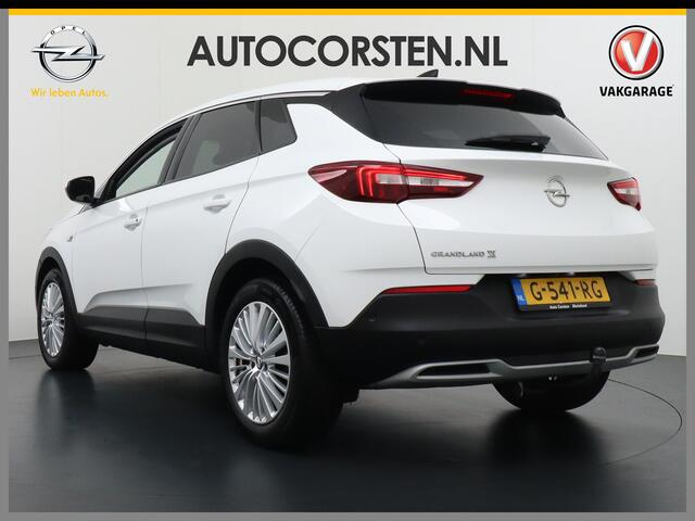 Opel Grandland X AUTOM-8 T131PK Navi Camera Trekhaak Apple Carplay Android 18"lm Pdc Opel-Connect Dual-Ecc Elec.Achterklep AGR-Stoel+Verwarmd DAB Cruise Control Keyless Dodehoekwarning 1.2 Turbo Business Executive Innovation Automaat Regen-Lichtsensor Led Lane-Assist Blue