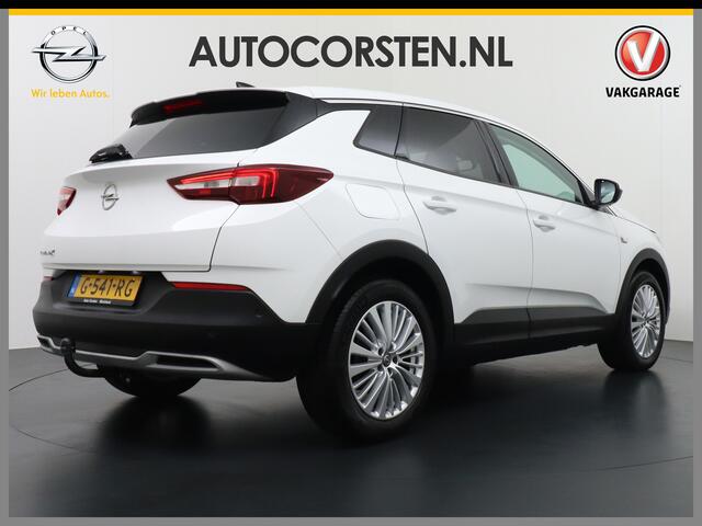 Opel Grandland X AUTOM-8 T131PK Navi Camera Trekhaak Apple Carplay Android 18"lm Pdc Opel-Connect Dual-Ecc Elec.Achterklep AGR-Stoel+Verwarmd DAB Cruise Control Keyless Dodehoekwarning 1.2 Turbo Business Executive Innovation Automaat Regen-Lichtsensor Led Lane-Assist Blue