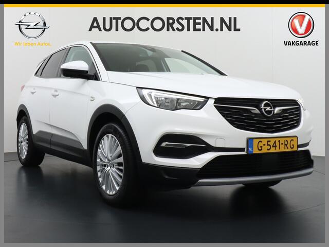 Opel Grandland X AUTOM-8 T131PK Navi Camera Trekhaak Apple Carplay Android 18"lm Pdc Opel-Connect Dual-Ecc Elec.Achterklep AGR-Stoel+Verwarmd DAB Cruise Control Keyless Dodehoekwarning 1.2 Turbo Business Executive Innovation Automaat Regen-Lichtsensor Led Lane-Assist Blue