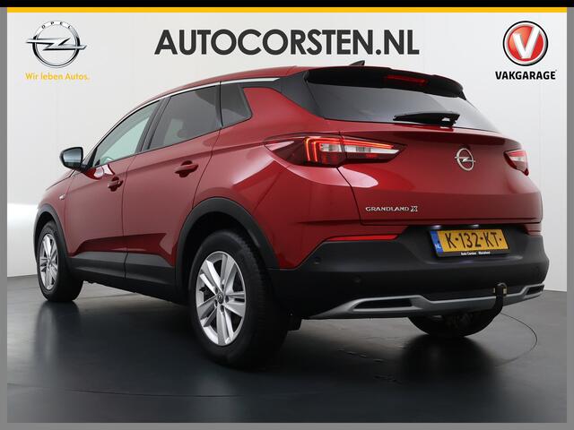 Opel Grandland X AUT-8 T131pk Innovation Trekhaak LED Navi 17"lm Keyless 1/2Leer AGR-Comfort-Stoel+Verwarmd Apple/Android Pdc Dab Ecc Tel. Isofix Mistlampen Priv.Glass Blindspot Lane-dep. Bordherk. Usb Bluetooth CruiseControl Licht-/Zichtpakket Elek.Inkl.spiegels Elek.Ram