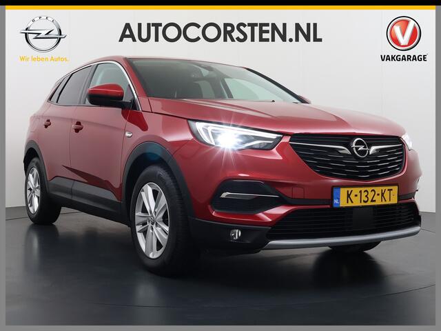 Opel Grandland X AUT-8 T131pk Innovation Trekhaak LED Navi 17"lm Keyless 1/2Leer AGR-Comfort-Stoel+Verwarmd Apple/Android Pdc Dab Ecc Tel. Isofix Mistlampen Priv.Glass Blindspot Lane-dep. Bordherk. Usb Bluetooth CruiseControl Licht-/Zichtpakket Elek.Inkl.spiegels Elek.Ram