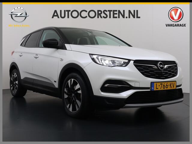 Opel Grandland X 1.6T 225pk PHEV Hybride AUT-8. Navi 360°Camera 1/2 Leer Apple Carplay Android Two-Tone AGR-Comfort Stoelen StoelverwarmingAuto Elegance Elek.Achterklep Led Privacy Glas Lmv Isofix DAB Bluetooth Lane Assist Regen-Lichtsensor Keyless 1e Eigenaar Dealeronder