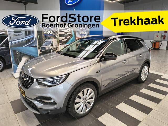 Opel Grandland X 1.6 Turbo Hybrid4 300 pk 4x4 Ultimate | Trekhaak | Leer | Camera | El. verst. stoel + geh. | El. a. klep | 4 seiz. banden