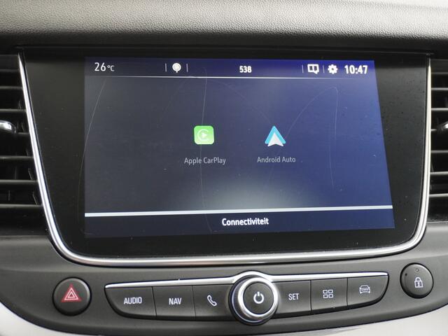 Opel Grandland X T131PK Apple Carplay Android Auto Camera PDC Navi AGR Keyless 19" DAB+ ECC Bluetooth 1/2 Leer Privacy Glas LMVRegen-Licht Sensor Cruise Control Aut.-Achterklep Lane-Assist Leder-Stw Elec-ramen en Spiegels Isofix 100% Dealer Onderhouden Business Executive 