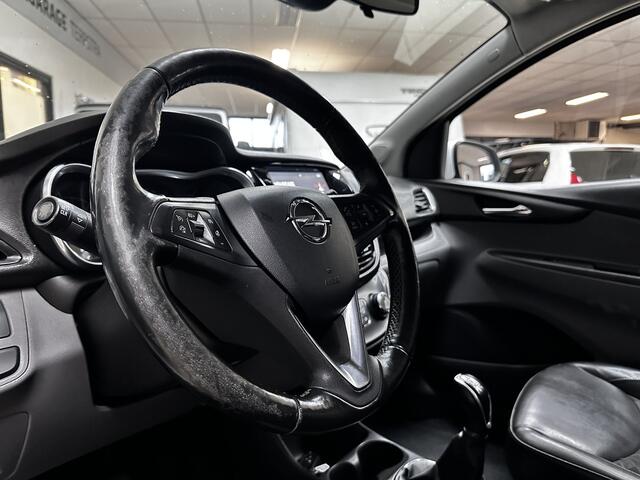 Opel KARL 1.0 ecoFLEX Innovation/ 15'' LMV/ DAB+/ Apple + Android/ Stoel + Stuurverw./ Navi/ Clima/ Half-Leder/ Cruise/ Bluetooth/ Multi. LEDER. Stuur/ Mistl./ PDC/ Extra getint glas.