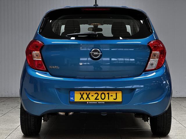 Opel KARL 1.0 ecoFLEX 120 Jaar Edition/ Airco/ Cruise/ Elek. pakket/ Isofix/ Bluetooth/ Multi. Stuur/ USB/ Getint glas/ Dagrijverl./ Dakspoiler/ Metallic lak.