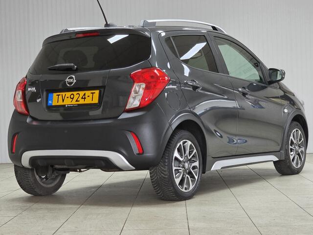 Opel KARL 1.0 Rocks Online Edition. NL Auto!/ 15'' LMV/ PDC/ Apple + Android/ Dakrails/ DAB+/ Airco/ Cruise/ Elek. pakket/ Isofix/ Bluetooth/ Multi. LEDER. Stuur/ Mistl./ Extra Getint glas.
