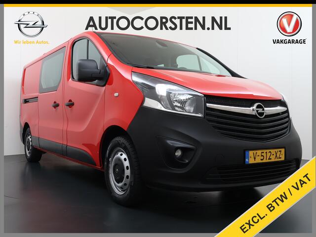Opel VIVARO 1.6CDTI 126PK L2H1 DC Dubbele Cabine 5-Persoons Navi Camera Airco Trekhaak Cruise Control Pdc Sport EcoFlex Betonplex Vloer Wandbetimmering Schuifdeur Euro 6 1e Eigenaar Origineel Nederlandse Auto