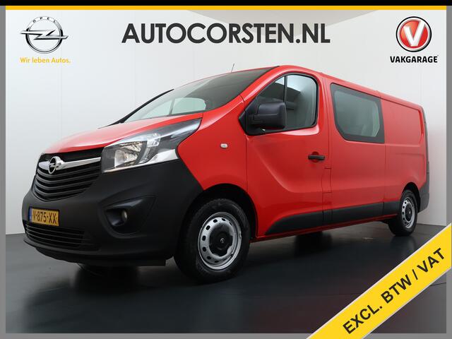 Opel VIVARO 1.6CDTI L2H1 Dubbele Cabine 5-Persoons Euro 6 Airco Navi Cruise Control Regen-Lichtsensor Pdc Betonplex Vloer Wandbetimmering Schuifdeuren 1e Eigenaar Origineel Nederlandse Auto