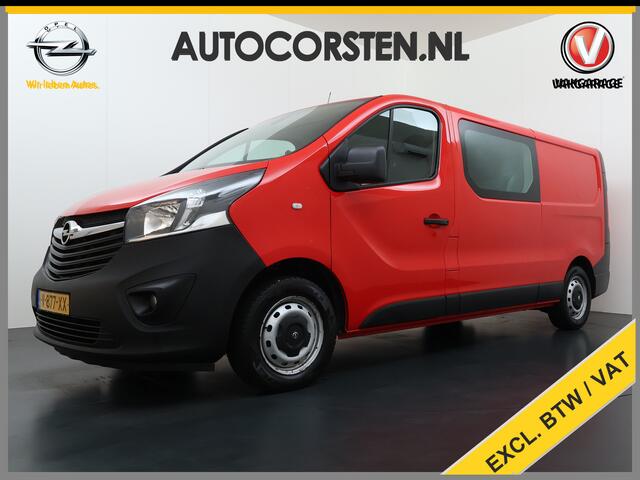 Opel VIVARO D126PK Dubbele Cabine 5-Persoons L2H1 Trekhaak Camera Navi Airco Cruise Control Pdc Sport EcoFlex 1.6CDTI Euro 6 Betonplex Vloer Wandbetimmering Schuifdeur Regen-Lichtsensor 1e Eigenaar Origineel Nederlandse Auto Dealeronderhouden 2.000kg trekvermogen