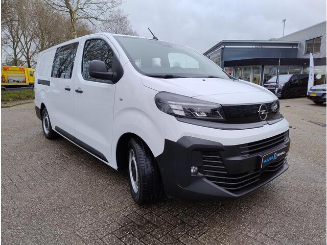 Opel VIVARO Electric L3 75 kWh DC 136pk | Dubbele Cabine | 5-persoons | NAVI | Multimedia | Apple Carplay | Android Auto | Parkeersensoren romdom | Achteruitrijcamera | Dode hoek detectie | Stoelverwarming | Stuurverwarming | Full ECO LED koplampen | Houten afwerking