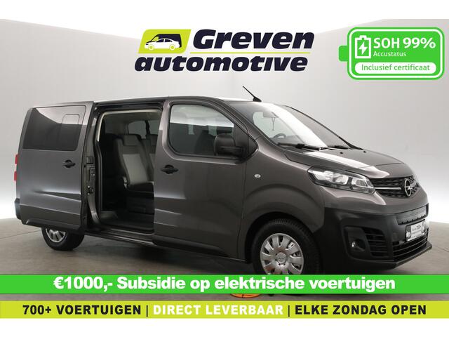 Opel VIVARO e-Vivaro 75 kWh L3H1 | DC | 9 Zits | Snelladen | SOH 99% | Incl. BTW/BPM | Airco | Cruise | Camera | Carplay