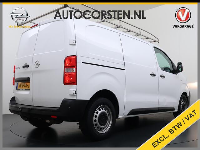 Opel VIVARO 2.0CDTI 123PK Euro 6 L2H1 3-Persoons Imperiaal Trekhaak 360°Camera Navi Apple Carplay Android Auto Airco Cruise Control Betonplex Vloer Kasteninbouw Wandbetimmering 2.500KG Trekgewicht 1e Eigenaar