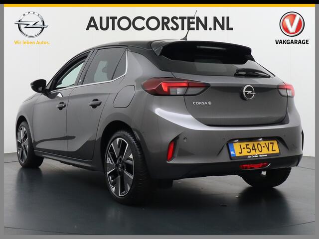Opel e-Corsa Elegance 50kWh Autom. Two-Tone Apple Carplay Android Auto Navi Ecc Adap.Cruise Control 360° Camera Keyless DAB Led Lmv 17" Verkeersbord detectie Rijstrooksensor Winter-Pakket Parkeer-Pakket Premium-Pakket 1e Eigenaar Origineel Nederlandse Auto Nieuwprijs 