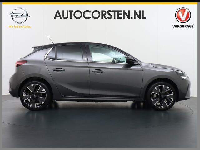 Opel e-Corsa Elegance 50kWh Autom. Two-Tone Apple Carplay Android Auto Navi Ecc Adap.Cruise Control 360° Camera Keyless DAB Led Lmv 17" Verkeersbord detectie Rijstrooksensor Winter-Pakket Parkeer-Pakket Premium-Pakket 1e Eigenaar Origineel Nederlandse Auto Nieuwprijs 