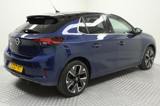 Opel e-Corsa Elegance 50 kWh | full options | climate | leder | panoramadak | navi | adaptive cruise | matrix | pdc v/a+camera | carplay | spiegels elect. inklapbaar
