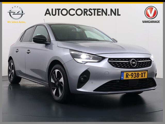 Opel e-Corsa Elegance 50kWh SOH 91% Panoramadak Adap.Cruise Warmtepomp 360°Camera Navi Ecc Apple Carplay Android Auto Pdc Lane Assist Lmv Privacy Glas Regen-Lichtsensor Led Keyless Zeer complete en keurig onderhouden Electrische Opel Corsa