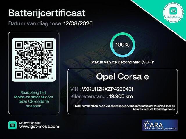Opel e-Corsa Level 3 50 kWh *SOH 100%* 3 FASE | PANORAMADAK | Half LEDER | NAVI | ECC | LED