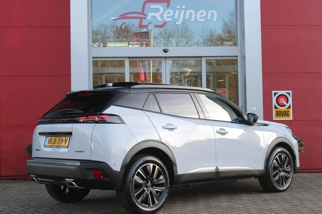 Peugeot 2008 1.2 145PK HYbrid GT | PANORAMISCH SCHUIF / KANTELDAK | NAVIGATIE | ADAPTIVE CRUISE CONTROL | DRAADLOOS APPLE CARPLAY / ANDOID-AUTO | DRAADLOOS LADEN | SFEER VERLICHTING | DODEHOEK DETECTIE | CAMERA VOOR / ACHTER | 18"EVISSA VELGEN | 3D COCKPIT | KEYLESS E