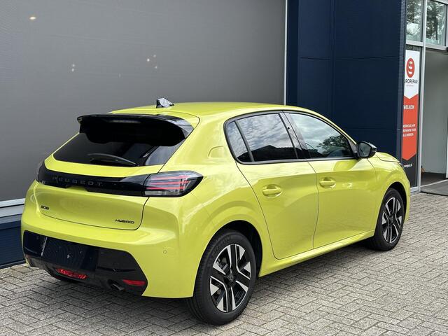 Peugeot 208 1.2 Hybrid 100 PK e-DCS6 Allure | Nieuw Model 2024! | Hybride Elektrisch rijden met Automaat | Navigatie | Parkeercamera | Draadloze telefoonlader | Stoelverwarming | LED Verlichting | Apple Carplay/Android Auto | Lichtmetalen Velgen | Cruise & Climate Co