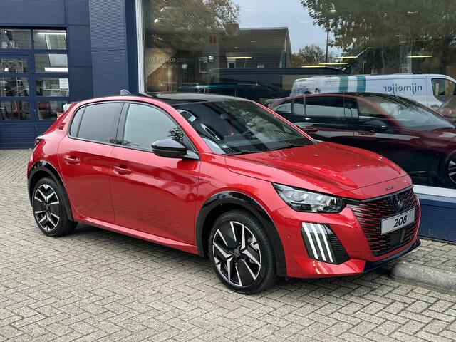 Peugeot 208 1.2 Hybride Automaat 110pk GT | Full map Navigatie | Drive Assist met Adaptieve Cruise Control | Panoramadak | 360 graden Camera Rondom | Draadloze telefoonlader | Mirrorlink functie voor Apple carplay en Android Auto | Full led koplampen |