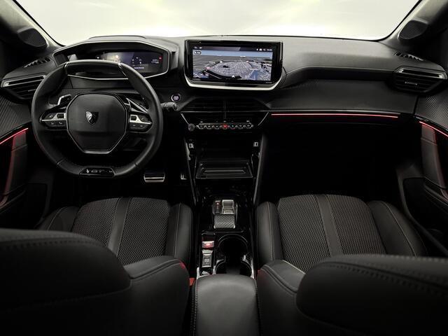 Peugeot 208 Hybrid 145 e-DCS6 GT 360 Camera, Half leder, Navi, Keyless start, Rijstrook correctie, Virtual desk, Sfeerverlichting, Lichtmetalen velgen