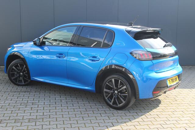Peugeot 208 1.2 PureTech GT Automaat | Incl. 12 maanden garantie | 3D Virtual cockpit | 360 Camera | Stoelverwarming | PDC rondom | Keyless entry + go | 17" LMV | Schakelflippers | Grootlicht assistent | Lane assist | Panoramadak | Zwarte hemelbekleding | DAB+ | Appl