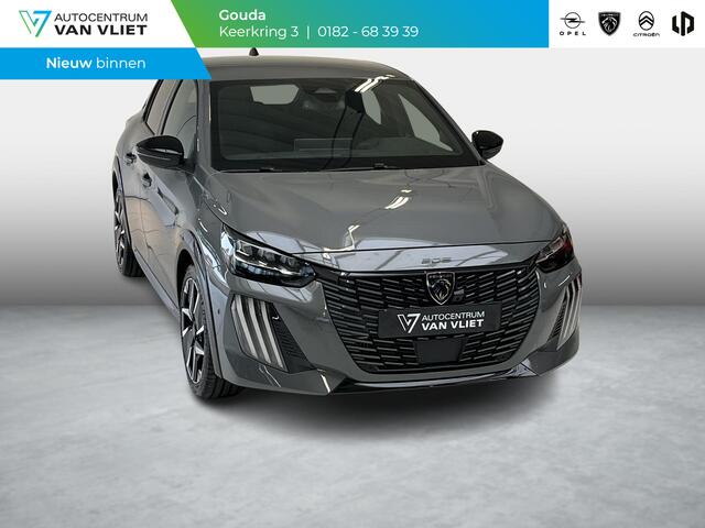 Peugeot 208 1.2 Hybrid 110 e-DCS6 GT Vision en navigation pack, Drive assist plus pack, Gris Selenium metaallak.