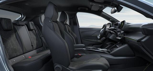 Peugeot 208 1.2 Hybrid 145 e-DCS6 GT | NIEUW UIT VOORRAAD LEVERBAAR | AUTOMAAT | Alcantara Bekleding| Adaptive Cruise Control | Draadloze telefoonlader | Keyless Entry/Start | Navigatie | Climate Control | Apple Carplay & Android Auto | Parkeercamera Voor & Achter |