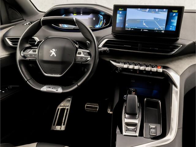 Peugeot 3008 1.6 HYbrid 225 GT 225Pk Automaat (APPLE CARPLAY, GROOT NAVI, LEDER, KEYLESS, 360 CAMERA, SPORTSTOELEN, ADAPTIVE CRUISE, SFEERVERLICHTING, GETINT GLAS, LED KOPLAMPEN, NIEUWSTAAT)