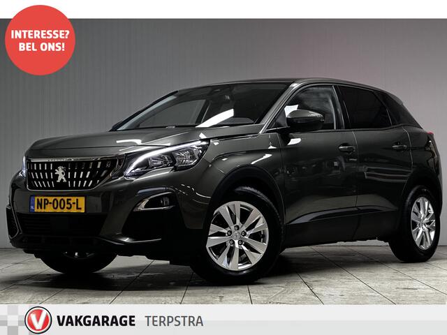 Peugeot 3008 1.2 PureTech Active/ Automaat!/ Dealer onderhouden!/ Virtual Cockpit/ Camera/ Apple + Android/ 17'' LMV/ Lane-Assist./ Navi/ Clima/ Cruise/ Bluetooth/ Armsteun/ Multi. LEDER. Stuur/ Mistl./ PDC/ Extra getint glas