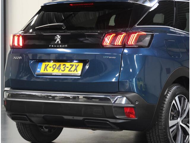 Peugeot 3008 1.6 HYbrid 225PK Blue Lease Allure | Navigatie | Dodehoekdetectie | Camera | 18''LMV | Adaptief Cruise Control | AppleCarPlay/AndroidAuto | Climate Control | Virt.Cockpit | Keyless | Isofix | Privacy Glass | Parkeersensoren | Electrische achterklep |