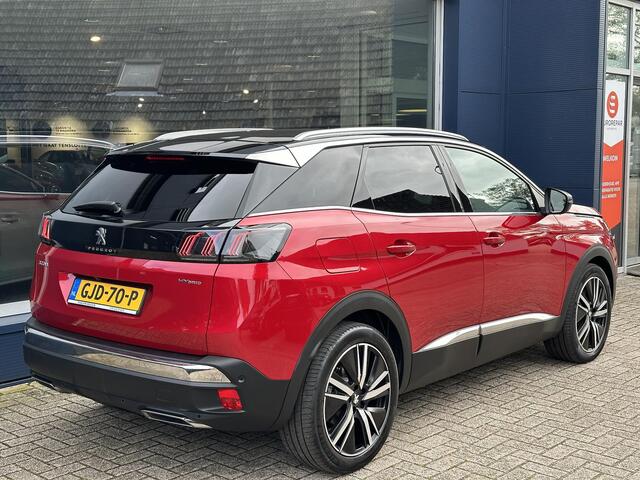 Peugeot 3008 1.6 HYbrid 225 GT | Navigatie | Plug in Hybride | Trekhaak 1250 KG Afneembaar | Elektrische Achterklep | Full LED Verlichting | Automaat | Dodehoek bewaking | Stoelverwarming | Adaptieve Cruise Control |19 inch Lichtmetaal | Camera | Stoelverwarming |