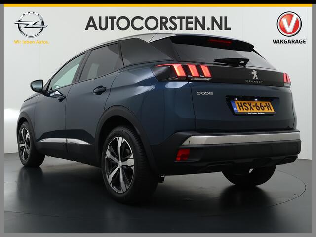 Peugeot 3008 T Aut. 131pk 360°Camera AppleCarplay AndroidAuto Leer Keyless Bordherk. Lane-dep. Flippers Led 1/2Leer Navi Stoelverw. Grootlichtassistent Isofix CruiseControl Ecc Usb Bluetooth Verst.Stoelen 18''LM 1.2 PureTech Allure Pack Business
