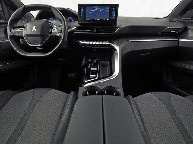Peugeot 3008 1.6 HYbrid 225 Allure Sport 225Pk Automaat (APPLE CARPLAY, GROOT NAVI, 360 CAMERA, LEDER, SPORTSTOELEN, KEYLESS, GETINT GLAS, ZWART HEMEL, NIEUWSTAAT)