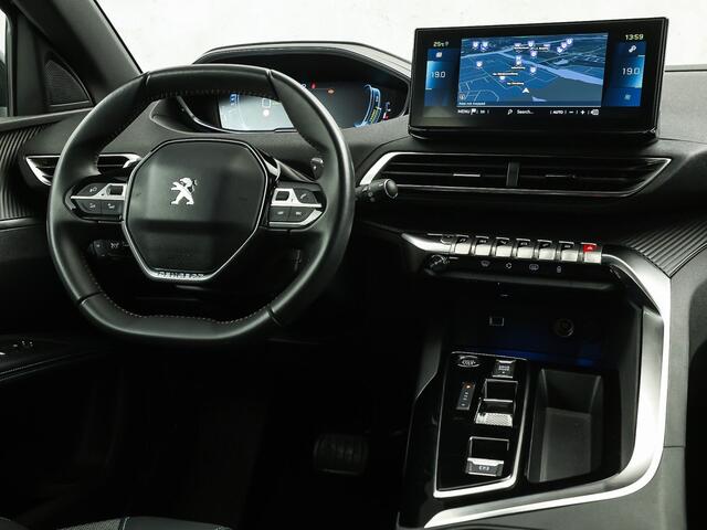 Peugeot 3008 1.6 HYbrid 225 Allure Sport 225Pk Automaat (APPLE CARPLAY, GROOT NAVI, 360 CAMERA, LEDER, SPORTSTOELEN, ZWART HEMEL, KEYLESS, GETINT GLAS, NIEUWSTAAT)
