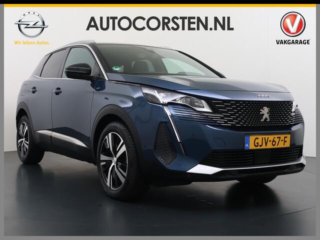 Peugeot 3008 131PK AUT-8 GT Line Adap.Cruise 3D-Navi 360°Camera Apple Carplay Android PDCStoelverw. Elek.Achterklep Ecc Privacy Glas Lmv Led Connected-Apps Bluetooth Lane Assist Led Dodehoeksensor Voorzien van All-Season banden