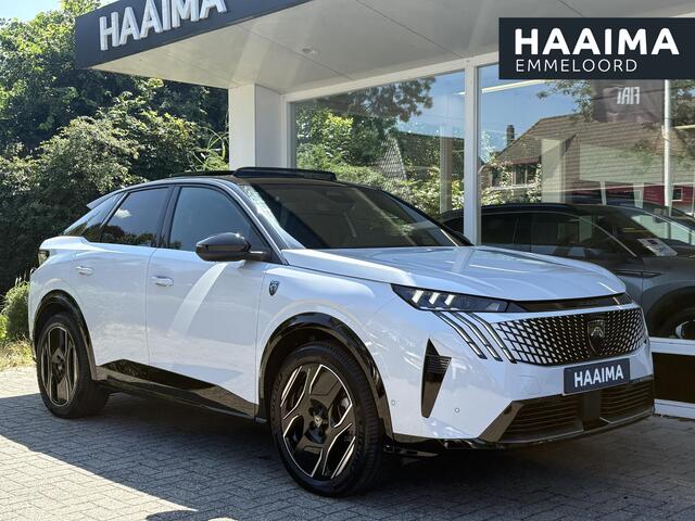 Peugeot 3008 e-3008 GT 73 kWh | NIEUW | 16% bijtelling tot € 30.000 | WLTP tot 526km | 160kW snelladen | Schuif-/kanteldak | Stoel- & stuurverwarming | Elektr. achterklep | Adaptieve Cruise Control | Navi