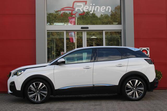Peugeot 3008 1.2 130PK AUTOMAAT ALLURE | LEDEREN BEKLEDING | TREKHAAK | ELEKTRISCH BEDIENBARE BESTUUDERSSTOEL MET GEHEUGENFUNCTIE | ADAPTIVE CRUISE CONTROL | ELEKTRISCH BEDIENBARE ACHTERKLEP | APPLE CARPLAY/ANDROID AUTO | NAVIGATIE | STOELVERWARMING | ALL SEASON BANDEN | 19" LICHTMETALEN VELGEN | KEYLESS ENTRY/START | DODEHOEK DETECTIE | DRAADLOZE TELEFOONLADER |