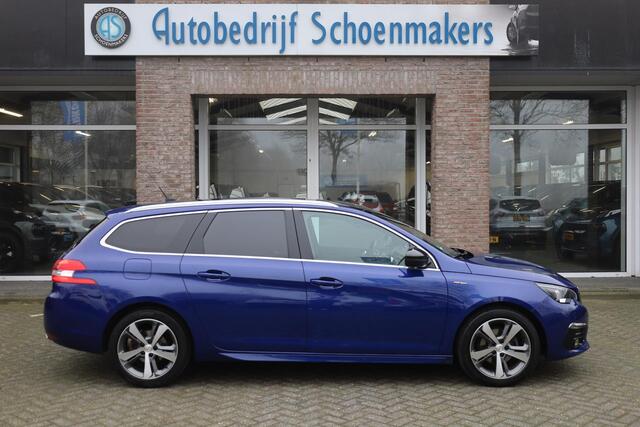 Peugeot 308 SW 1.2 PureTech GT-line PANO STOELVERW/MASSAGE CARPLAY HALFLEER 2xPDC ZWARTE-HEMEL CRUISE STUURFLIPPERS ENZ.