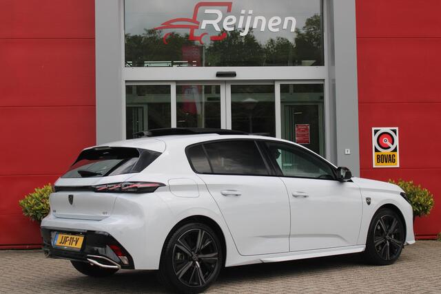 Peugeot 308 1.2 Hybrid 145PK AUTOMAAT GT | PANORAMA SCHUIF/KANTEL DAK | AFNEEMBARE TREKHAAK | NAVIGATIE | SENSATION PACK: FOCAL HIFI SYSTEM (PREMIUM HIFI SYSTEEM MET 10 SPEAKERS)/DRAADLOZE TELEFOONLADER | 360° VISION & DRIVE ASSIST PLUS PACK: ACHTERUITRIJCAMERA 360°