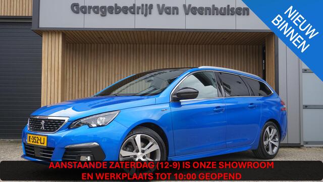Peugeot 308 SW 1.2 PureTech 131pk GT-Line Pano.Dak Leder/Alcantara 17inch LM Trekhaak Keyless *NL auto* Blue Vertigo Metallic