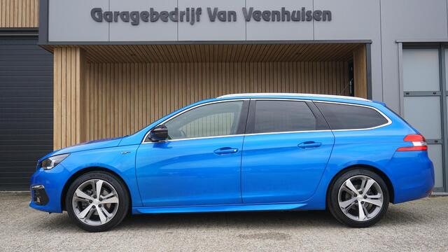 Peugeot 308 SW 1.2 PureTech 131pk GT-Line Pano.Dak Leder/Alcantara 17inch LM Trekhaak Keyless *NL auto* Blue Vertigo Metallic