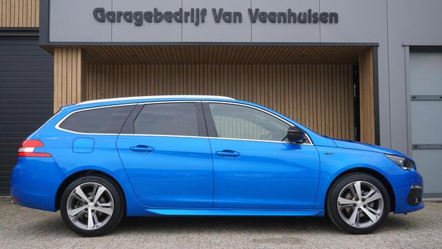 Peugeot 308 SW 1.2 PureTech 131pk GT-Line Pano.Dak Leder/Alcantara 17inch LM Trekhaak Keyless *NL auto* Blue Vertigo Metallic