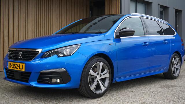 Peugeot 308 SW 1.2 PureTech 131pk GT-Line Pano.Dak Leder/Alcantara 17inch LM Trekhaak Keyless *NL auto* Blue Vertigo Metallic