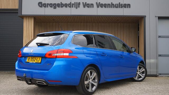 Peugeot 308 SW 1.2 PureTech 131pk GT-Line Pano.Dak Leder/Alcantara 17inch LM Trekhaak Keyless *NL auto* Blue Vertigo Metallic