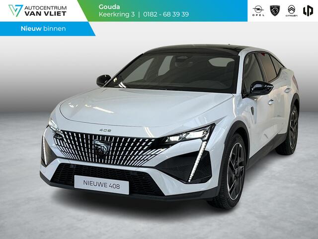 Peugeot 408 1.2 Hybrid 145 e-DCS6 GT Bekleding Alcantara/kunstleder, Panoramisch schuifdak, 360 Vision & Drive Assist Plus Pack, navigatie.