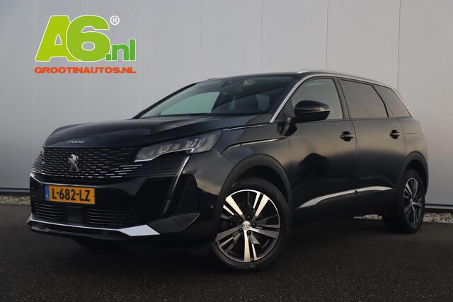 Peugeot 5008 1.2 PureTech Blue Lease Allure 131PK 7 Persoons Keyless Half Leder Virtual Cockpit Navigatie Camera Carplay Android Elektrische Achterklep 19 inch LMV