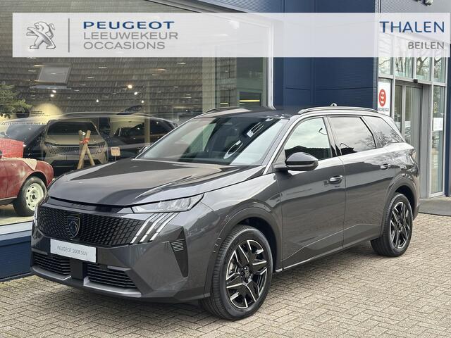Peugeot 5008 1.2 Hybrid 145 PK Allure | Hybride Automaat | 7 Zitplaatsen | AGR Comforstoel met Stoelverwarming | Afneembare Trekhaak | Navigatie | Climate Control | Cruise Control | Parkeercamera | Keyless Entry | LED Verlichting | Dakrails | 19" Lichtmetalen Velgen |