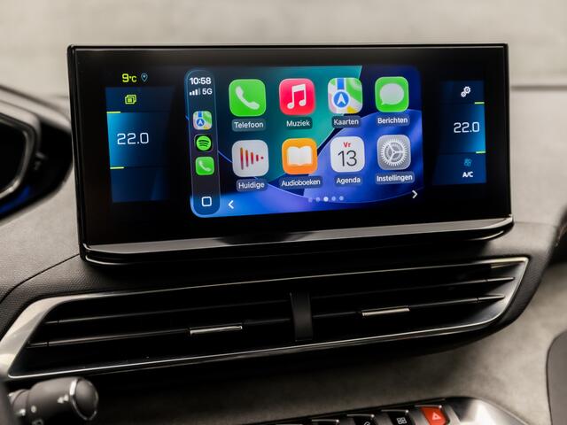 Peugeot 5008 1.2 PureTech Allure 7 Persoons Automaat (APPLE CARPLAY, GROOT NAVI, LEDER, 360 CAMERA, SPORTSTOELEN, STOELVERWARMING, KEYLESS, GETINT GLAS, TREKHAAK, ADAPTIVE CRUISE, NIEUWSTAAT)